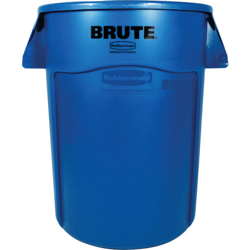 Rubbermaid Round Brute Container with Slits, 166.5L, Blue, 26436065, 1 pc
