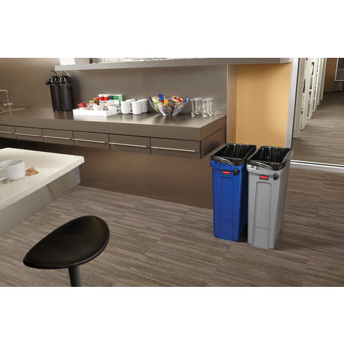 Rubbermaid Slim Jim Container with Vent, 87.1L, Green, 354706, 1 pc