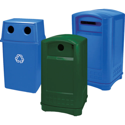 Rubbermaid Plaza Container for Bottle/Can Disposal, Blue, 39687365, 1 Unit