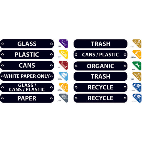 Rubbermaid sorting label kit 1792975 1 sheet