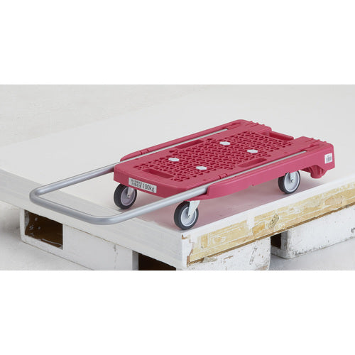ＴＲＵＳＣＯ　樹脂台車　アクロキャリー　６００Ｘ３９０　ピンク　AC-1-P　1 台