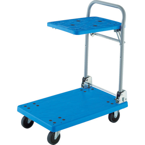 TRUSCO Plastic Cart Grand Cart Silent Value Type Foldable Simple 2-Tier TP-7014K 1 Unit