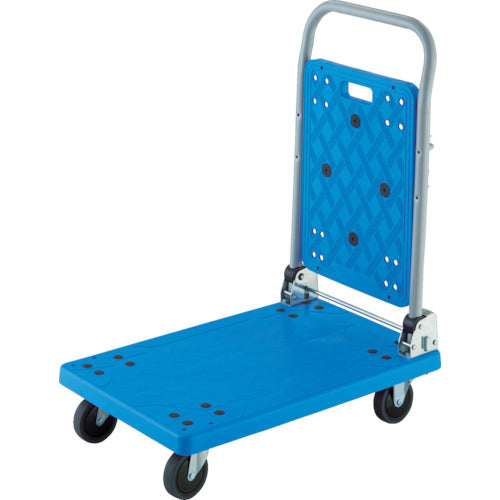 TRUSCO Plastic Cart Grand Cart Silent Value Type Foldable Simple 2-Tier TP-7014K 1 Unit