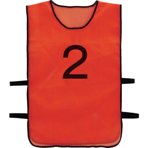 TRUSCO [Sold out and discontinued] Number safety vest "2" Orange TBB-2 1 unit