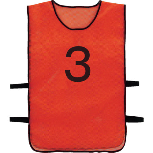 TRUSCO [Sold out and discontinued] Number safety vest "3" Orange TBB-3 1 unit