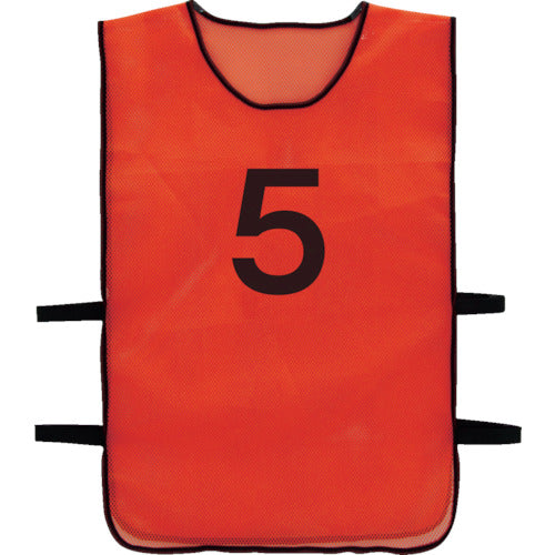 TRUSCO [Sold out and discontinued] Number safety vest "5" Orange TBB-5 1 unit