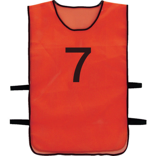 TRUSCO [Sold out and discontinued] Number safety vest "7" Orange TBB-7 1 unit