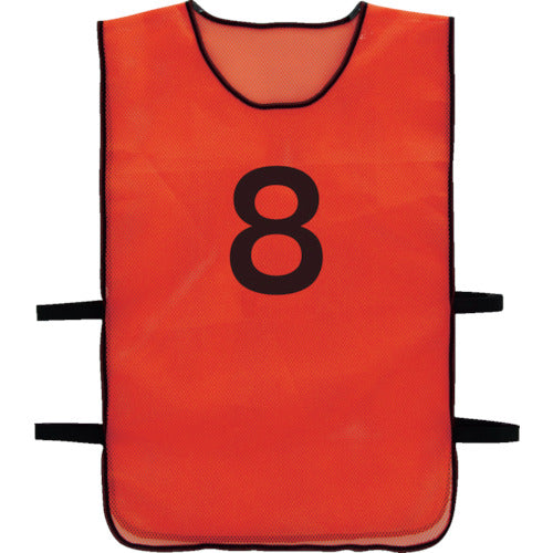 TRUSCO [Sold out and discontinued] Number safety vest "8" Orange TBB-8 1 unit