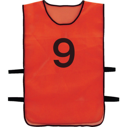 TRUSCO [Sold out and discontinued] Number safety vest "9" Orange TBB-9 1 unit