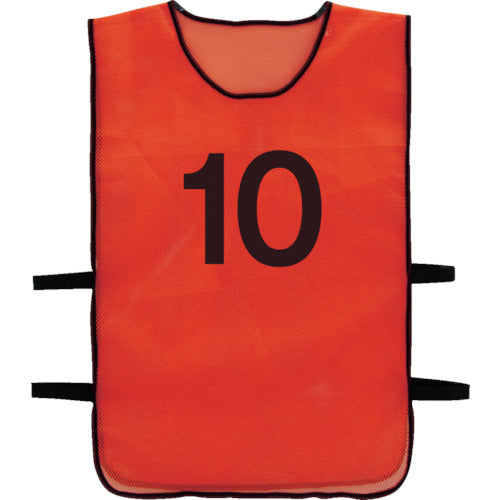 TRUSCO [Sold out and discontinued] Number safety vest "10" Orange TBB-10 1 unit