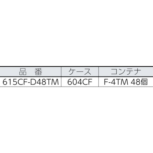 ＴＲＵＳＣＯ　コンテナラックケース　バンラックケース　ＣＦ型　Ｆ−４ＴＭＸ４８個付　615CF-D48TM　1 台