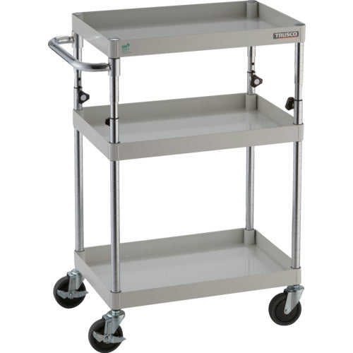 TRUSCO 툴 왜건 피닉스 왜건 소음 600X400XH880~1130 3단 화이트 PEW-A963-W 1대