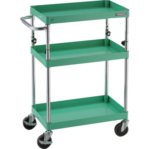 TRUSCO 툴 왜건 피닉스 왜건 소음 600X400XH880~1130 3단 영 그린 PEW-A963-YG 1대