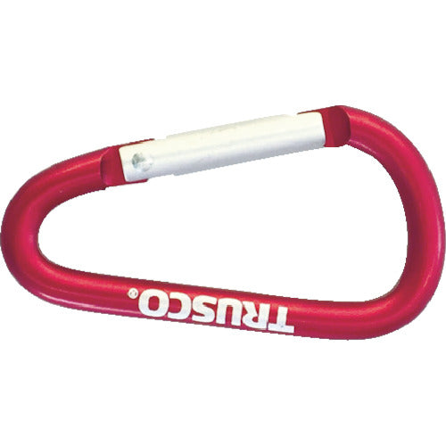 TRUSCO 카라비나 선경 5mmX50mm D형 레드 TKN550R 1개