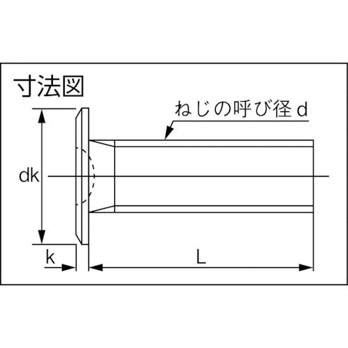 ＴＲＵＳＣＯ　超低頭小ねじ　三価クロメート　Ｍ３Ｘ８　３６本入　TFSC-0308　1 PK