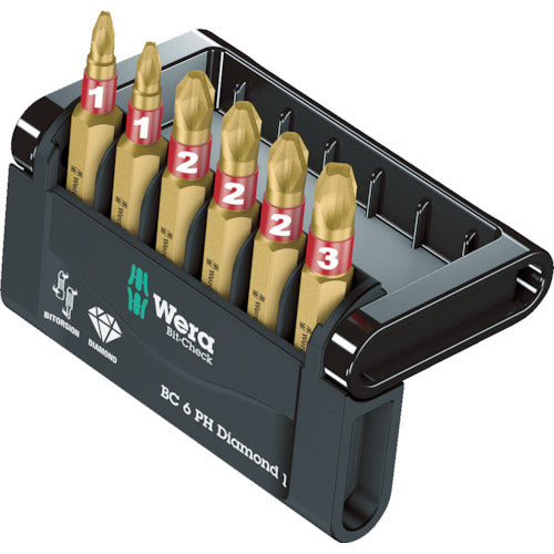 Ｗｅｒａ　バイトーションダイヤモンド　ビットチェック　６本　ラピダプター　057415　1 Ｓ