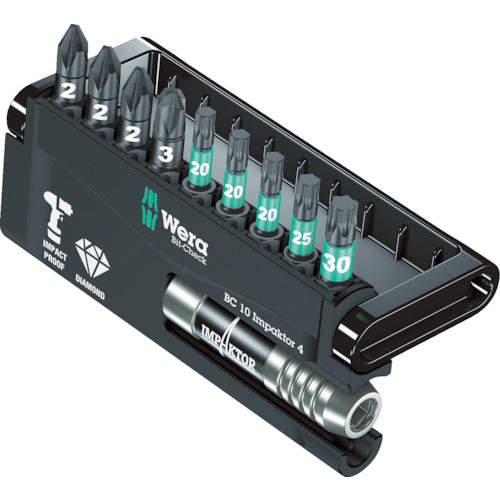 Ｗｅｒａ　インパクターダイヤモンド　ビットチェック　９本　ラピダプター　057417　1 Ｓ