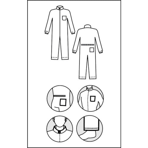 Azeas Tyvek(R) coveralls 1110NA 3L size 1110NA-3L 1 unit