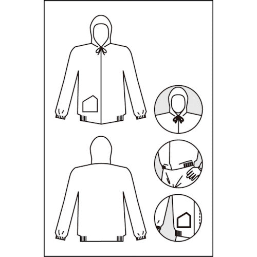 Azeas Tyvek(R) Jumper 2010B Medium Size 2010B-M 1 Piece