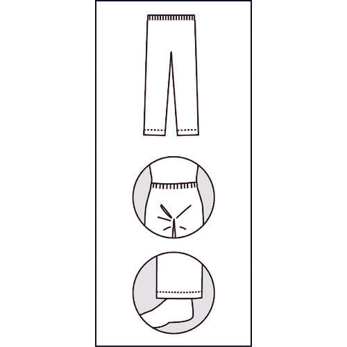 Azeas Tyvek(R) Pants 3580 Medium Size 3580-M 1 Piece