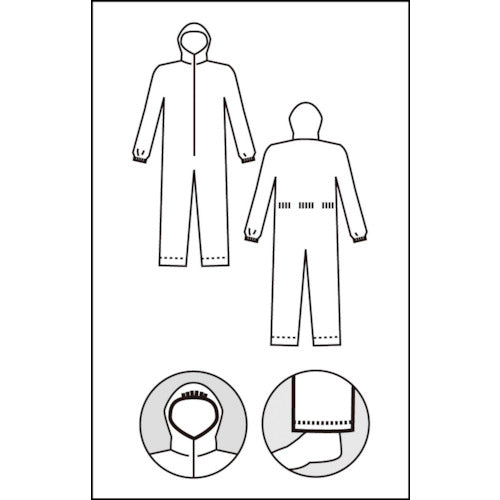 Azeas Tyvek(R) coveralls 1030D L 1030D-L 1 unit