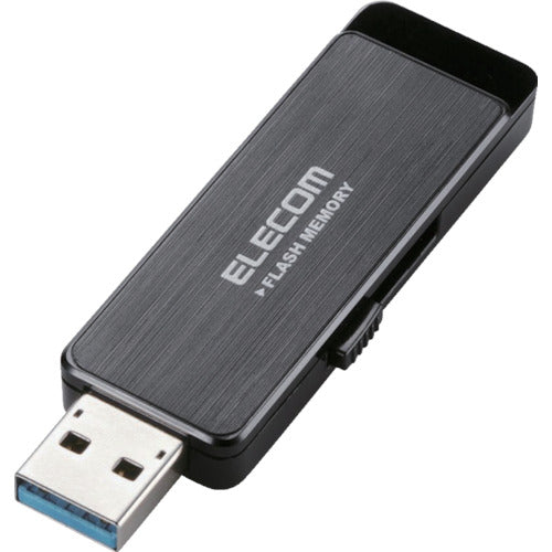ELECOM USB3.0 플래시 32GB AES 보안 기능 첨부 블랙 MF-ENU3A32GBK 1개