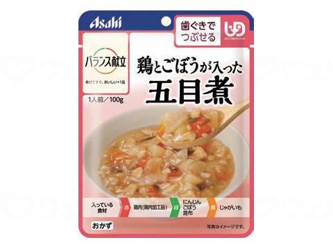 アサヒグループ食品ﾊﾞﾗﾝｽ献立　歯ぐきでつぶせる 個 鶏とｺﾞﾎﾞｳｶﾞﾊｲｯﾀｺﾞﾓｸﾆ