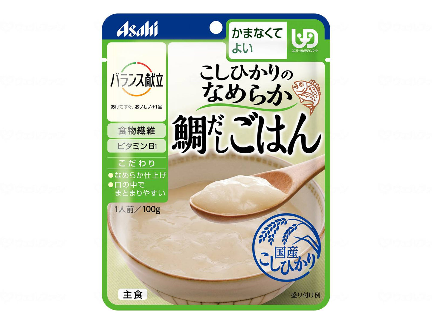 アサヒグループ食品ﾊﾞﾗﾝｽ献立　こしひかりのなめらかｼﾘｰｽﾞ 個 鯛だしごはん