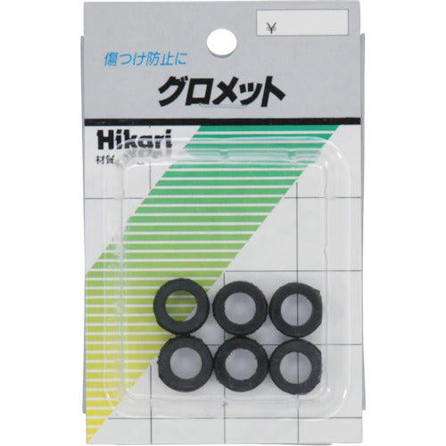 Hikari Rubber Grommet 9mm (Outer Diameter 15mm) 6 Pieces GE-9 1 PK