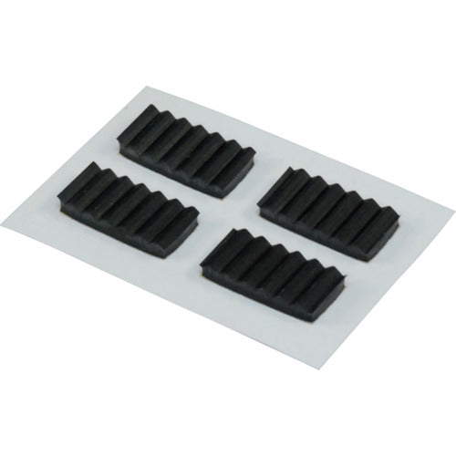 Light Wave Rubber Cushion Black 3 x 10 x 20 mm KWR12-1 1 PK
