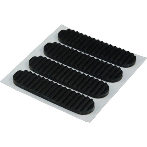 Light Wave Rubber Cushion Black 3 x 13 x 55 mm KWR51-1 1 PK