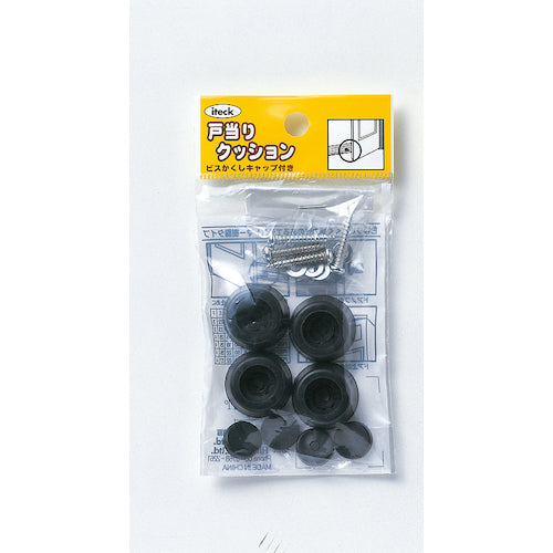 光　ゴムクッション戸当り黒４入１１×２２　PGD-11-1　1 PK