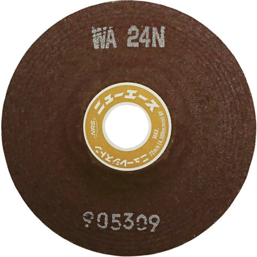 ＮＲＳ　オフセット型研削砥石　ニューエース　１００×６×１５　ＷＡ２４Ｎ　NA1006WA24N　25 枚