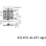 ＳＵＧＡＴＳＵＮＥ　（１７００１１６７９）ＡＳ−ＨＧ−ＡＬ−Ｍ３０２０アルミ合金製蝶番　AS-HG-AL-M3020　1 枚