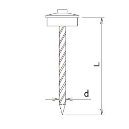 ＤＡＩＤОＨＡＮＴ　ガルバ波板専用連結傘釘　スクリュー　＃１３ｘ５０　（３０連入）　00019061　1 箱