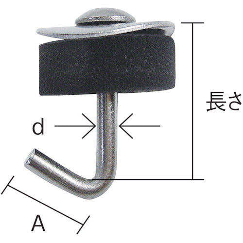 ＤＡＩＤОＨＡＮＴ　ステンレスワンタッチフック　シルバー　１９ｍｍ　（１００本入）　00037590　1 箱