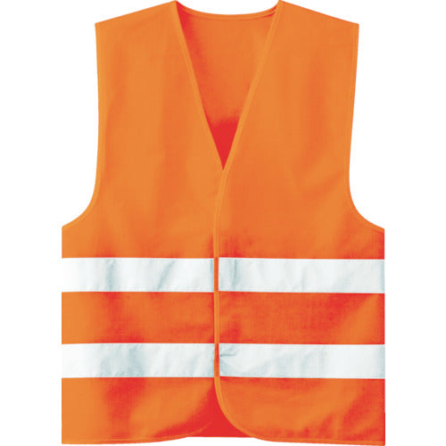 Midori Anzen High Visibility Safety Vest Fluorescent Orange 4073160040 1 piece