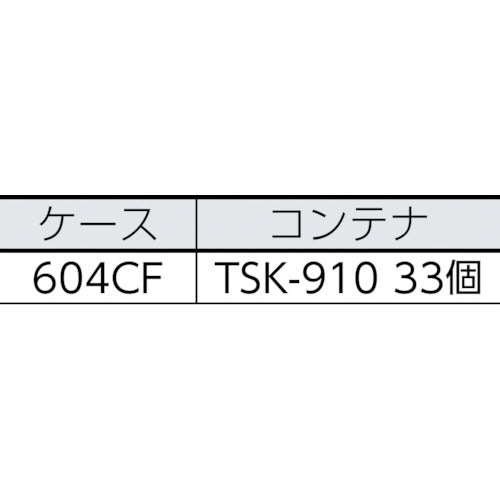 ＴＲＵＳＣＯ　コンテナラックケース　バンラックケース　ＣＦ型　ＴＳＫ−９１０ＢＸ３３個付　610CF-SK33B　1 台