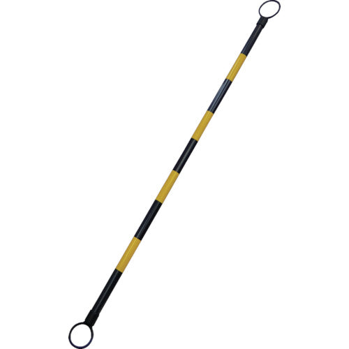 Green Cross Cone Bar Yellow/Black (Tiger) Cone Bar B (Small) 34mmΦ x 1.5m Reflective Type ABS Resin 122302 1 Piece