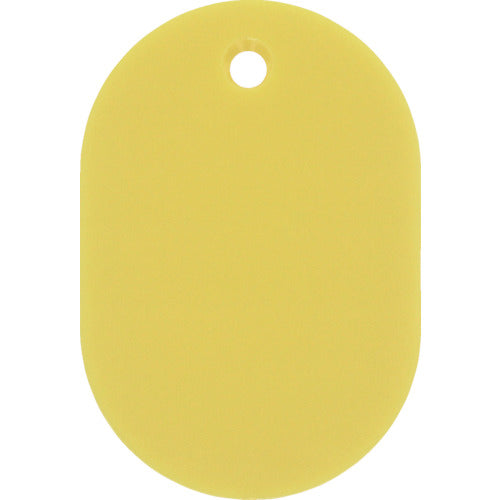 緑十字　小判札（無地札）　黄　６０×４０ｍｍ　スチロール樹脂　200023　1 枚