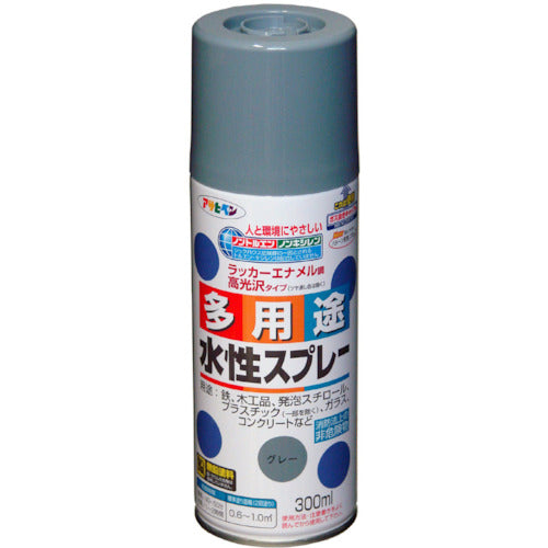 アサヒペン　水性多用途スプレー　３００ＭＬ　グレー　565037　1 本