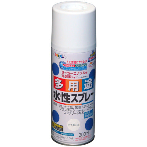 アサヒペン　水性多用途スプレー　３００ＭＬ　ツヤ消し白　565327　1 本