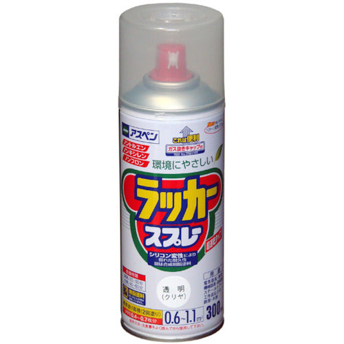 アサヒペン　アスペンラッカースプレー３００ｍｌ　クリヤ（透明）　568052　1 本