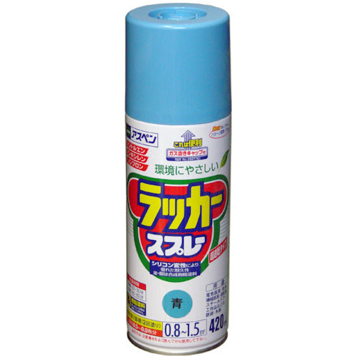 アサヒペン　アスペンラッカースプレー４２０ｍｌ　青　568625　1 本