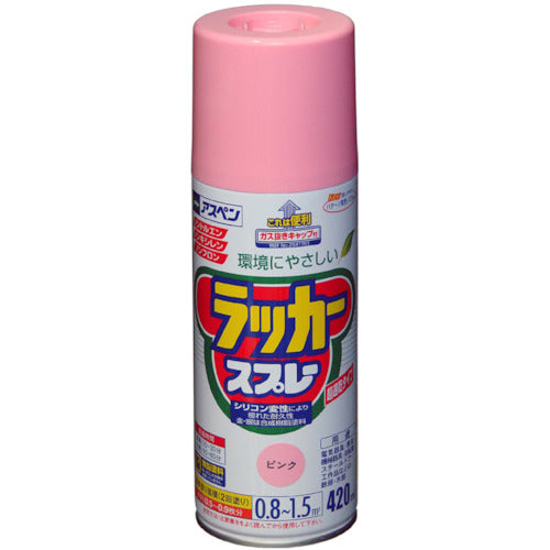 アサヒペン　アスペンラッカースプレー４２０ｍｌ　ピンク　568687　1 本