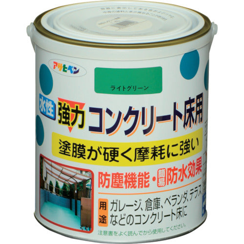 アサヒペン　水性強力コンクリート床用　１．６Ｌ　ライトグリーン　424266　1 缶