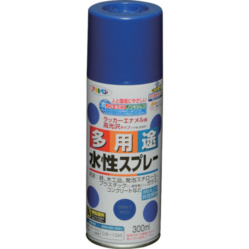 アサヒペン　水性多用途スプレー　３００ＭＬ　ウルトラマリン　565136　1 本