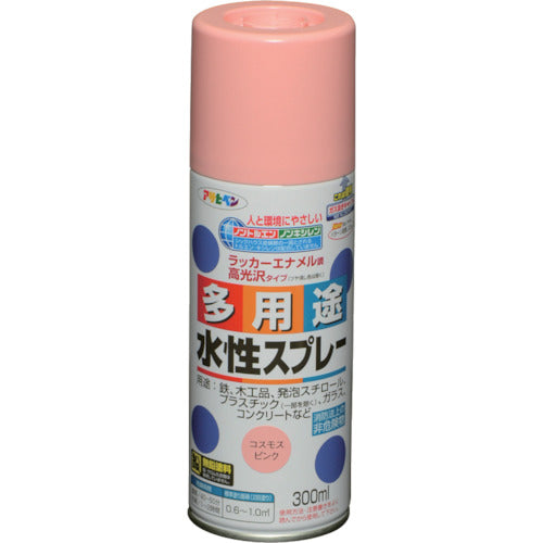 アサヒペン　水性多用途スプレー　３００ＭＬ　コスモスピンク　565150　1 本