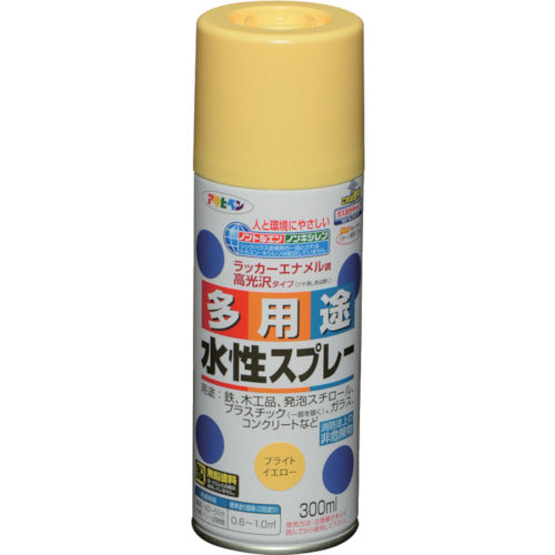 アサヒペン　水性多用途スプレー　３００ＭＬ　ブライトイエロー　565167　1 本