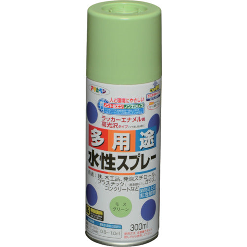 アサヒペン　水性多用途スプレー　３００ＭＬ　モスグリーン　565174　1 本